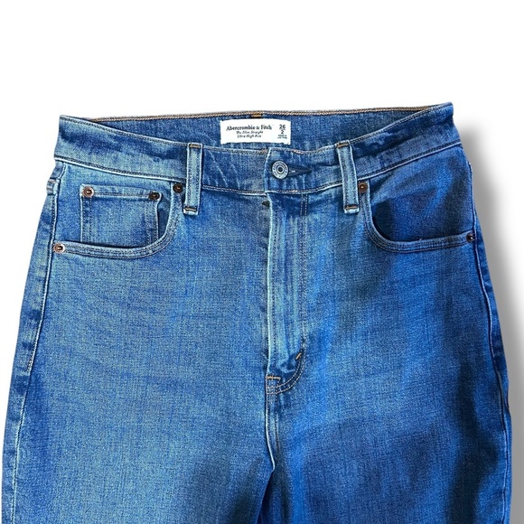Abercrombie & Fitch The Slim Straight Ultra High Rise Jeans Medium Wash 26/2 - Picture 7 of 10